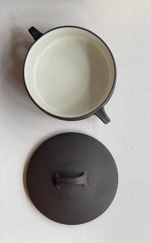 Dansk Flamestone Coffee Set - Coffee Pot, Lidded Cream & Sugar, Six Cups and Saucers