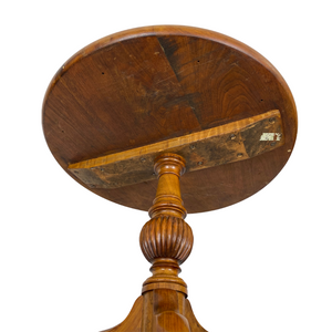 Small Round Mahogany Inlaid Pedestal Table