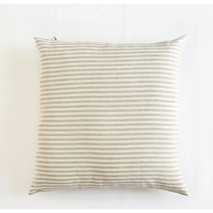 Linen Euro Pillow - Oatmeal and Ivory