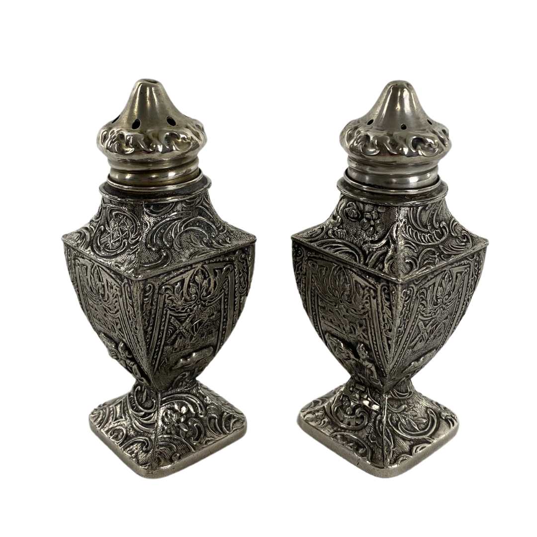 4" Chased Salt and Pepper Shakers