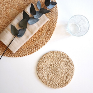 Neutral and Natural Coaster Trivets (Set of 4)