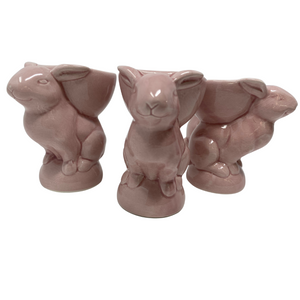Pink Bunny Egg Cups (4)