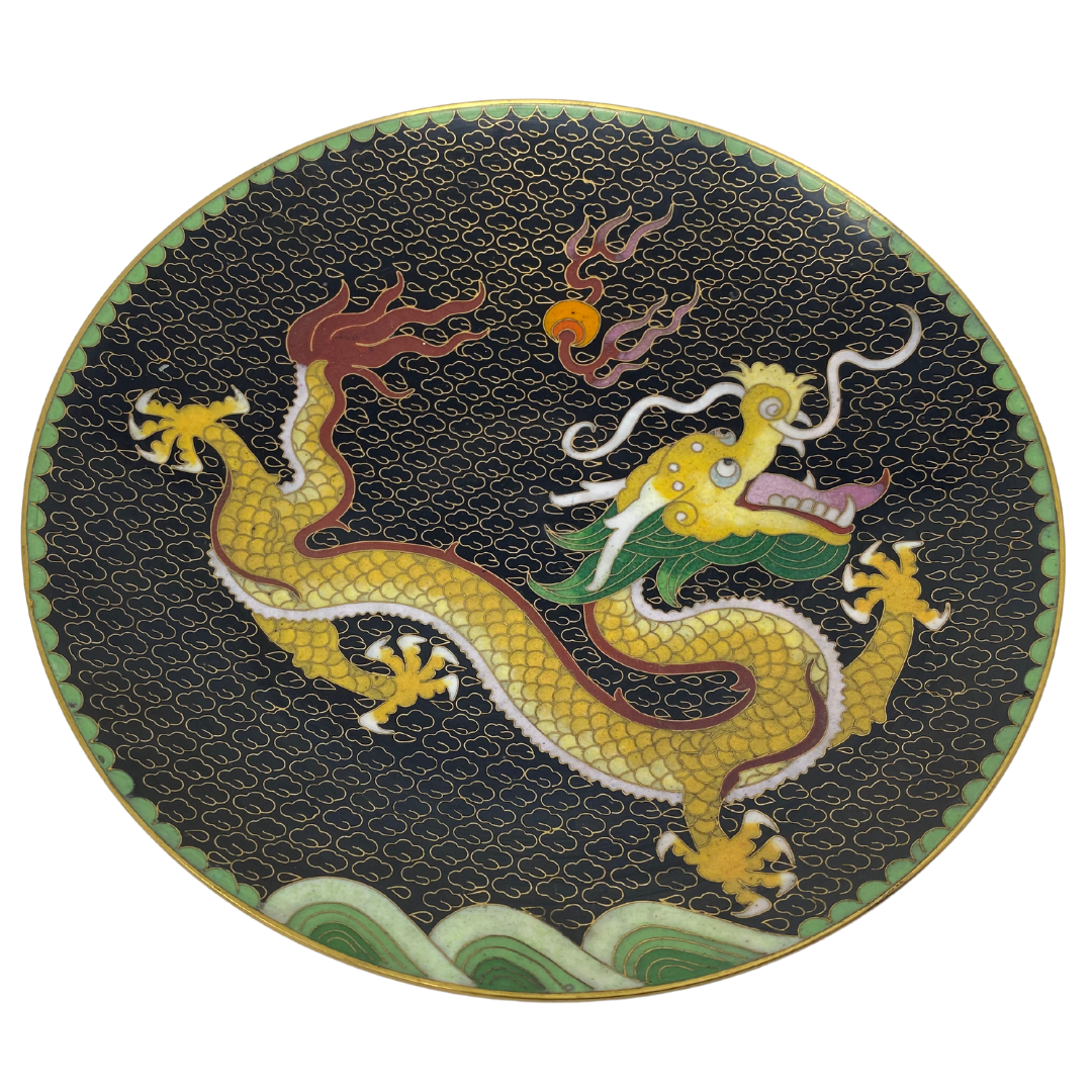 Cloisonné Dragon Plate