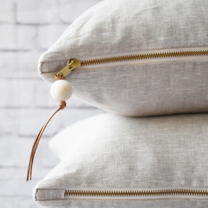 Flagstone Linen Lumbar Pillow