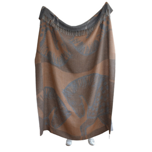 Cavallo Throw Chestnut & Grey - Alpaca