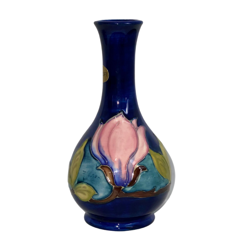 Moorcroft Small Bud Vase 5.5” Beautiful Blue And Green Design 24cm outlet 2004 #511