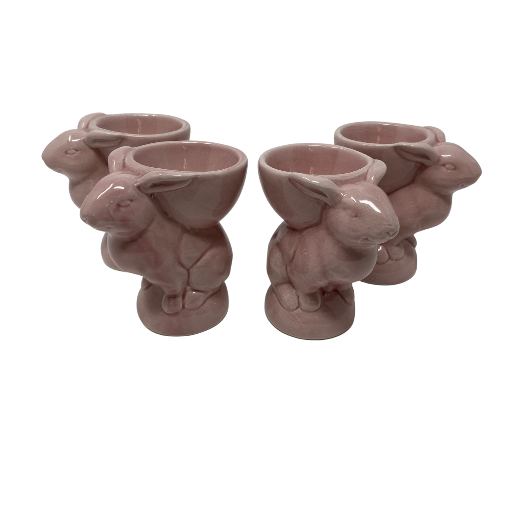 Pink Bunny Egg Cups (4)