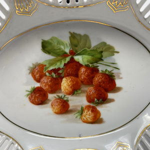 German Fruit Bowl with Strawberry Design