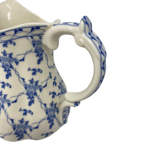 Blue Flowered Water Jug