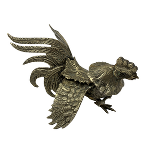 Brass Gaming Roosters - Pair