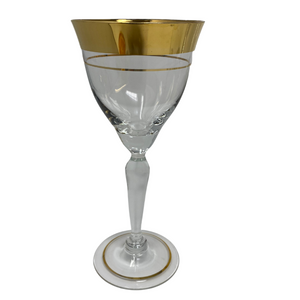 Gold Rimmed Wine Glasses - Set of 4