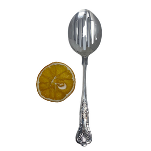 Sheffield Plate Slotted Serving Spoon