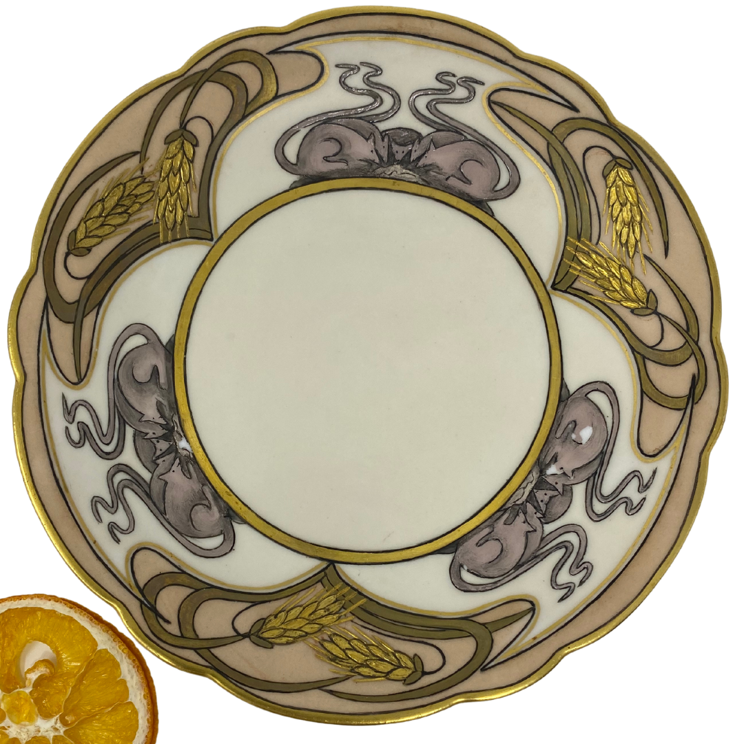 Antique Limoges Art Nouveau Plate Signed