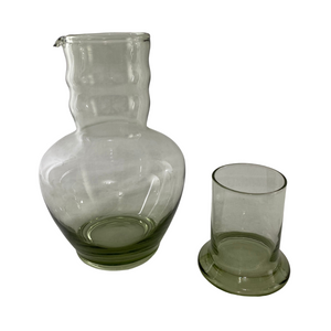 Glass Bedside Carafe and Tumbler