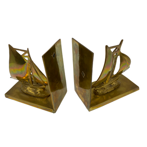 Brass Sailboat Bookends