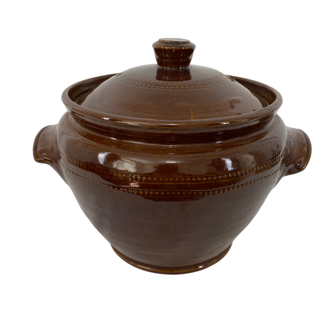 Stoneware Small Crock with Lid England