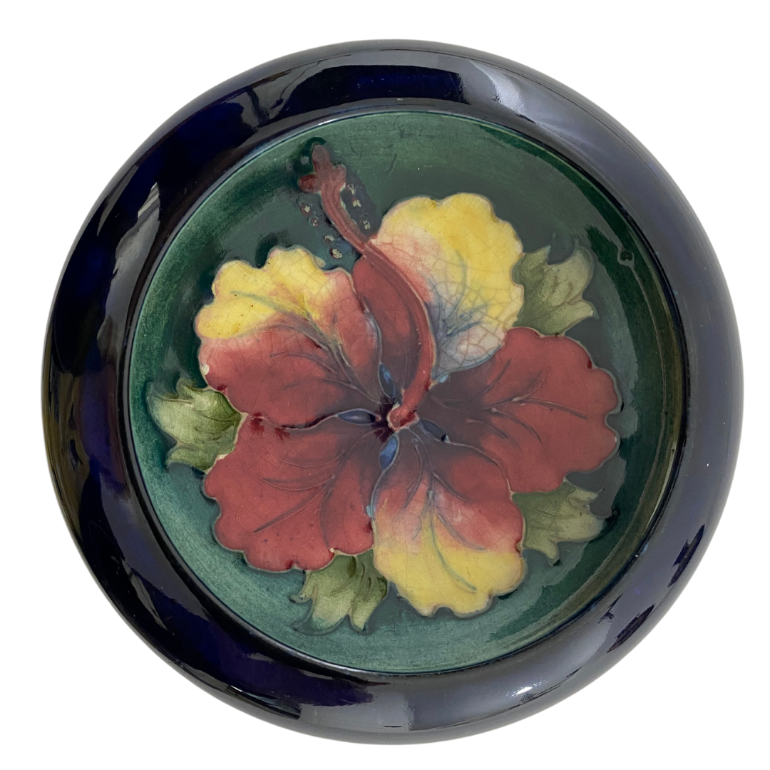 4.5 inch Moorcroft Blue Hibiscus Candy Dish (as is)