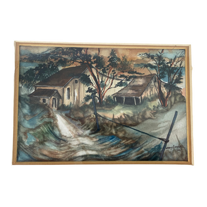 Original Watercolour of Farm Scene