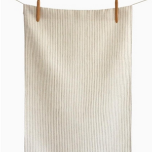 Annex Tea Towel, Ivory and Natural Stripe