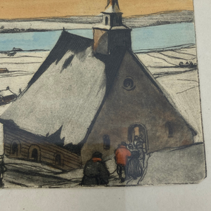 Small Framed Church Print - 5x7