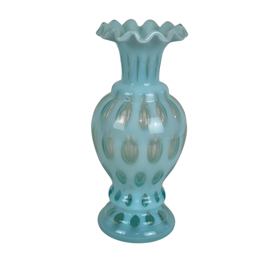 Blue Fenton Glass Vase